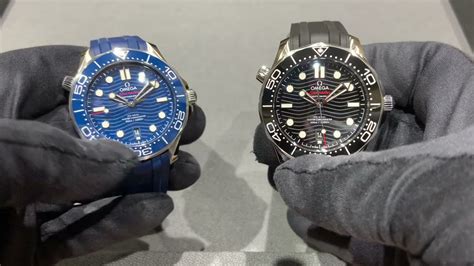 omega seamaster black vs blue|omega seamaster blue bezel.